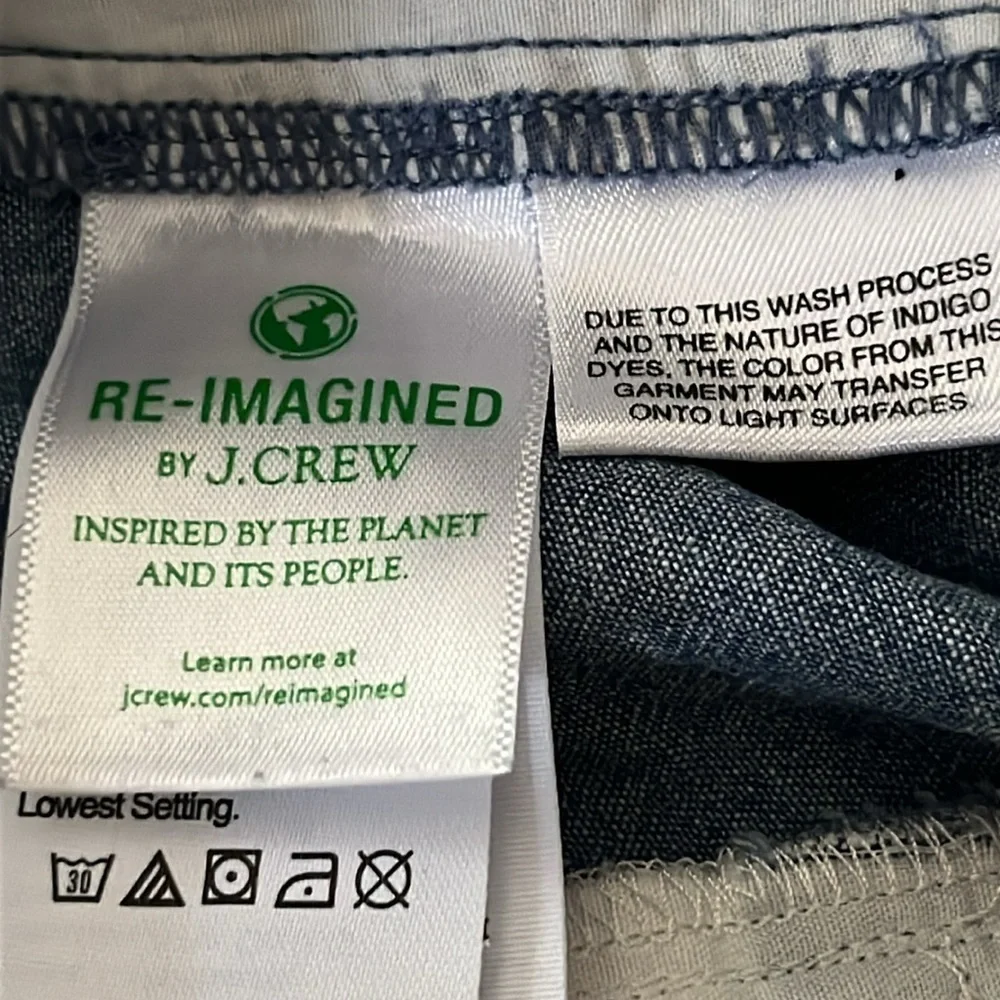 J. Crew blue chambray scalloped edge shorts size 4